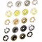 Metal Open Prong Ring Snaps 4-Part Set Durable Fabric Fasteners Multiple Sizes